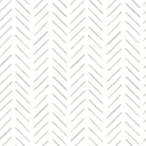 Magnolia home Painted Herringbone Gray York Wallpaper - Picture 1 of 2